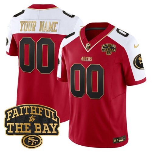 Red San Francisco 49ers Active Player Custom Alternate 2025 F.U.S.E. Faithful To The Bay Patch Vapor Limited V8 Stitched Football Jersey - SFR78