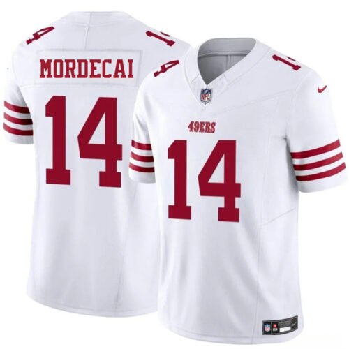 White San Francisco 49ers #14 Tanner Mordecai 2025 F.U.S.E. Vapor Untouchable Limited Stitched Football Jersey - SFR73