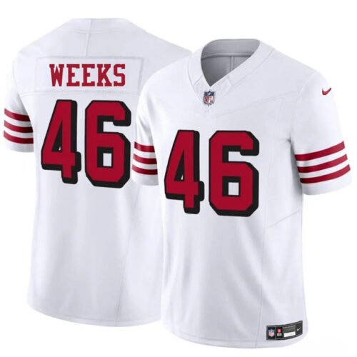 White San Francisco 49ers #46 Jon Weeks New 2025 F.U.S.E. Vapor Untouchable Limited Stitched Football Jersey - SFR11