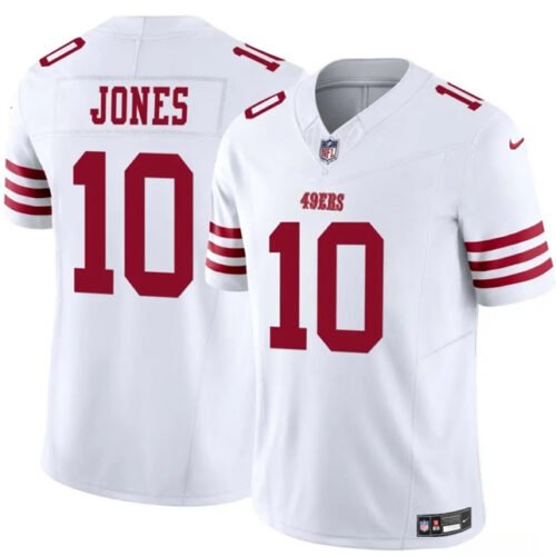 White San Francisco 49ers #10 Mac Jones 2025 F.U.S.E. Vapor Untouchable Limited Stitched Football Jersey - SFR50