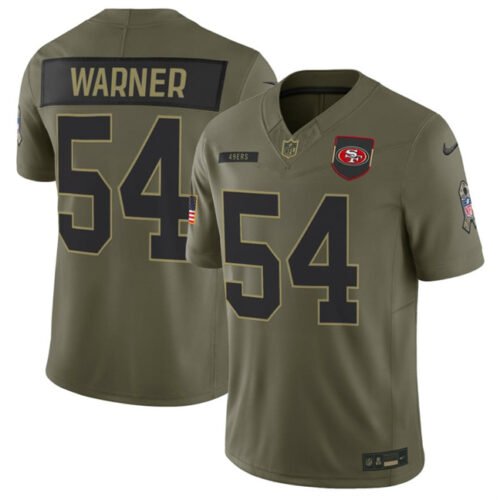Olive San Francisco 49ers #54 Fred Warner 2025 F.U.S.E Salute to Service Limited Stitched Football Jersey - SFR24