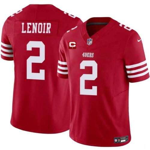 Red San Francisco 49ers #2 Deommodore Lenoir 2025 F.U.S.E. With 1-Star C Patch Vapor Untouchable Limited Stitched Football Jersey - SFR17