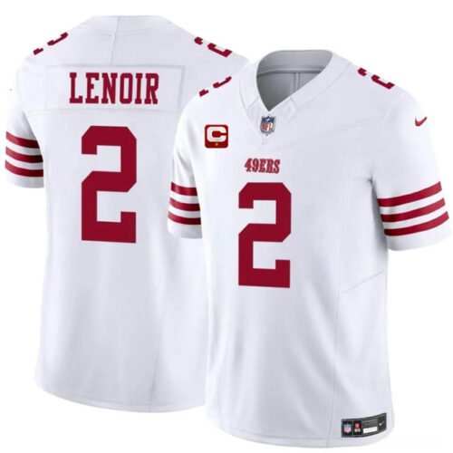 White San Francisco 49ers #2 Deommodore Lenoir 2025 F.U.S.E. With 1-Star C Patch Vapor Untouchable Limited Stitched Football Jersey - SFR66