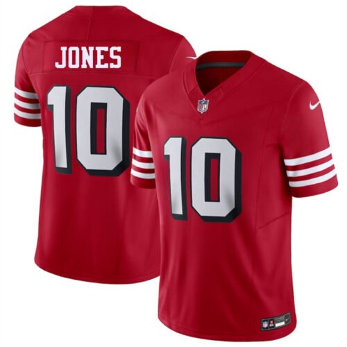 New Red San Francisco 49ers #10 Mac Jones 2025 F.U.S.E. Vapor Untouchable Limited Stitched Football Jersey - SFR77