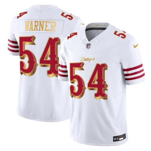 White Gold San Francisco 49ers #54 Fred Warner 2025 F.U.S.E. ?Rivalries? Vapor Limited Stitched Football Jersey - SFR74