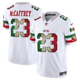 White San Francisco 49ers #23 Christian McCaffrey 2025 F.U.S.E. Mexico Vapor Limited Stitched Football Jersey - SFR03
