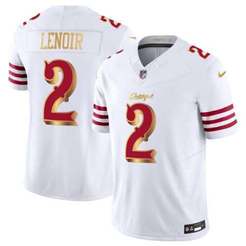 White/Gold San Francisco 49ers #2 Deommodore Lenoir 2025 F.U.S.E. ?Rivalries? Vapor Limited Stitched Football Jersey - SFR92