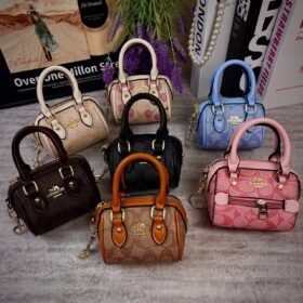 COACH Mini Rowan Satchel Bag Charm In Signature Canvas - CMB01