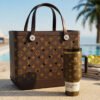 [Brown] Louis Vuitton Inspired 40oz Tumbler & Bogg Bag Collection - LVB01
