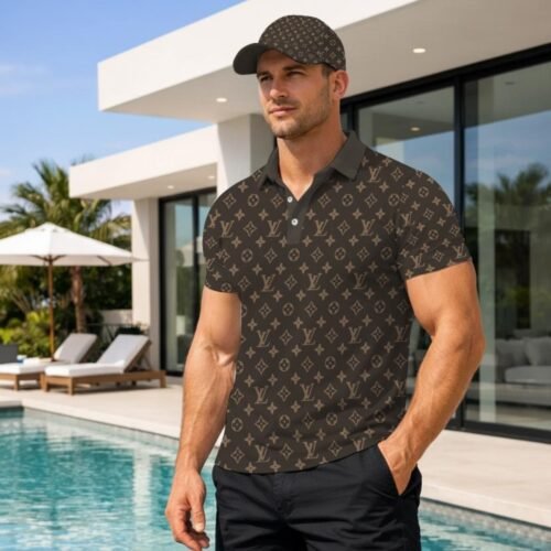 Signature Louis Vuitton Men Polo and Baseball Cap  - LVP40