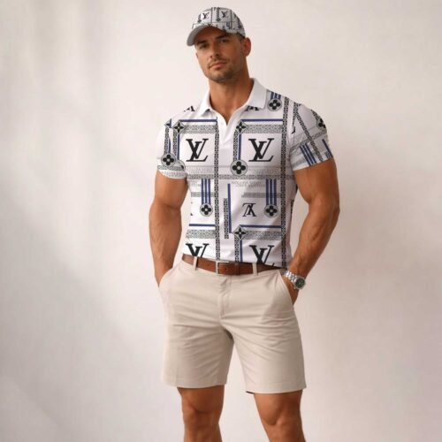 Signature Louis Vuitton Men Polo and Baseball Cap  - LVP10