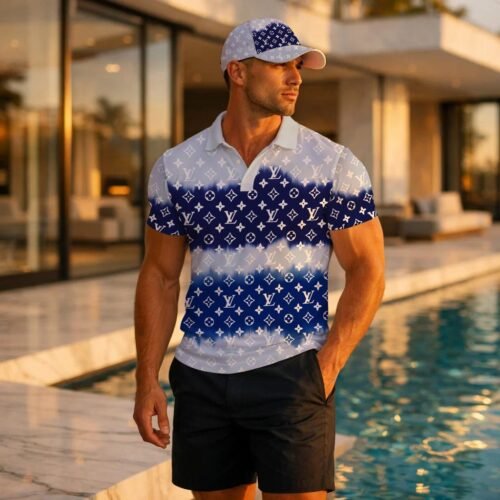 Signature Louis Vuitton Men Polo and Baseball Cap  - LVP36