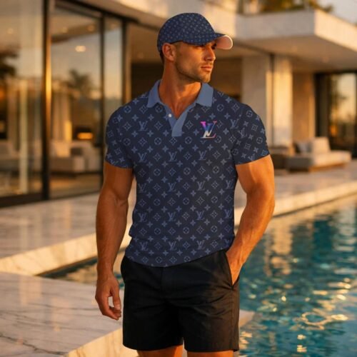 Signature Louis Vuitton Men Polo and Baseball Cap  - LVP35