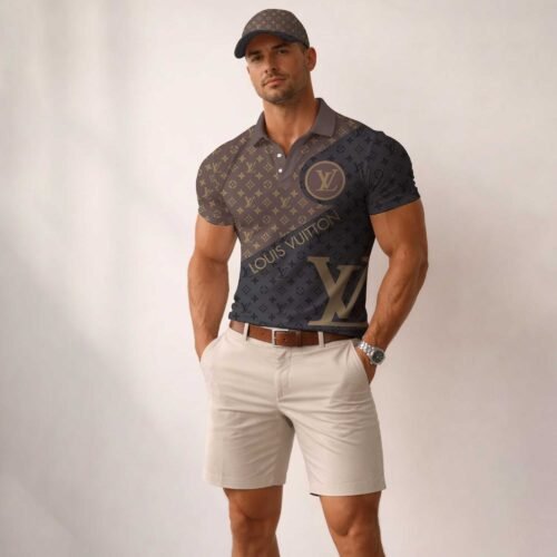 Signature Louis Vuitton Men Polo and Baseball Cap  - LVP42