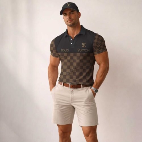 Signature Louis Vuitton Men Polo and Baseball Cap  - LVP44