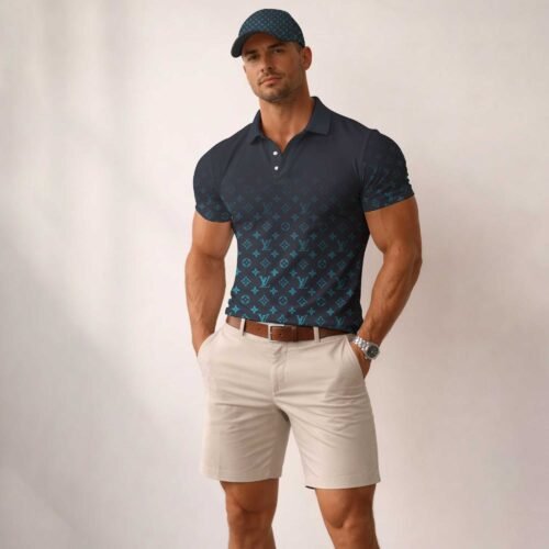 Signature Louis Vuitton Men Polo and Baseball Cap  - LVP22