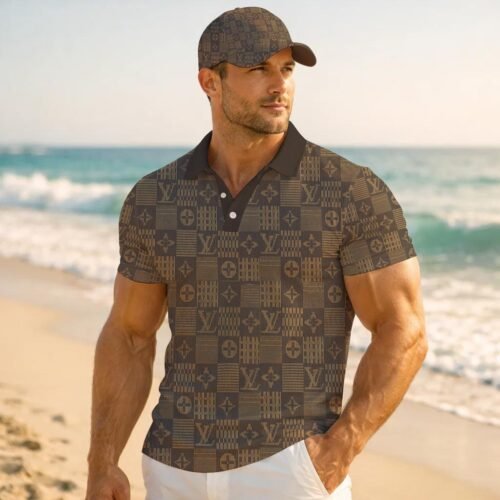 Signature Louis Vuitton Men Polo and Baseball Cap  - LVP29