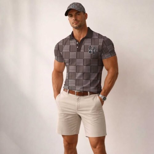 Signature Louis Vuitton Men Polo and Baseball Cap  - LVP58