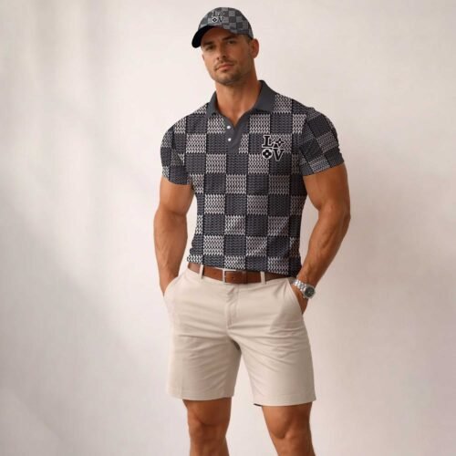 Signature Louis Vuitton Men Polo and Baseball Cap  - LVP57