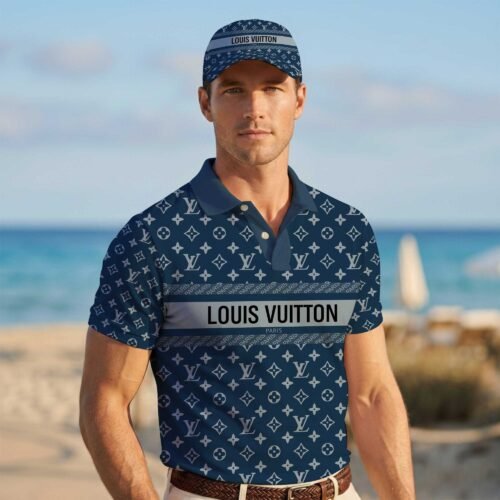 Premium Louis Vuitton Men Polo and Baseball Cap  - LVP06
