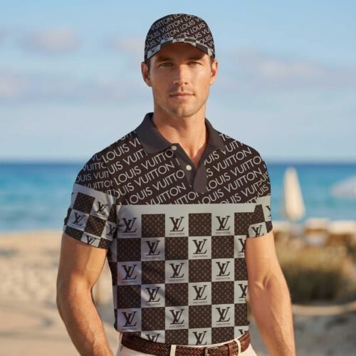 Premium Louis Vuitton Men Polo and Baseball Cap  - LVP08