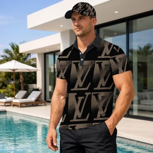 Signature Louis Vuitton Men Polo and Baseball Cap  - LVP49